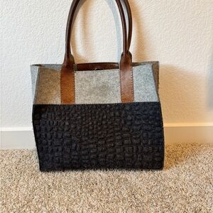 Graf and Lantz Merino Wool and Leather Tote